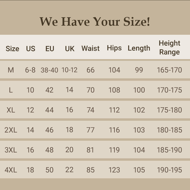 Original loose jeans garment chart showing centimeters and inches