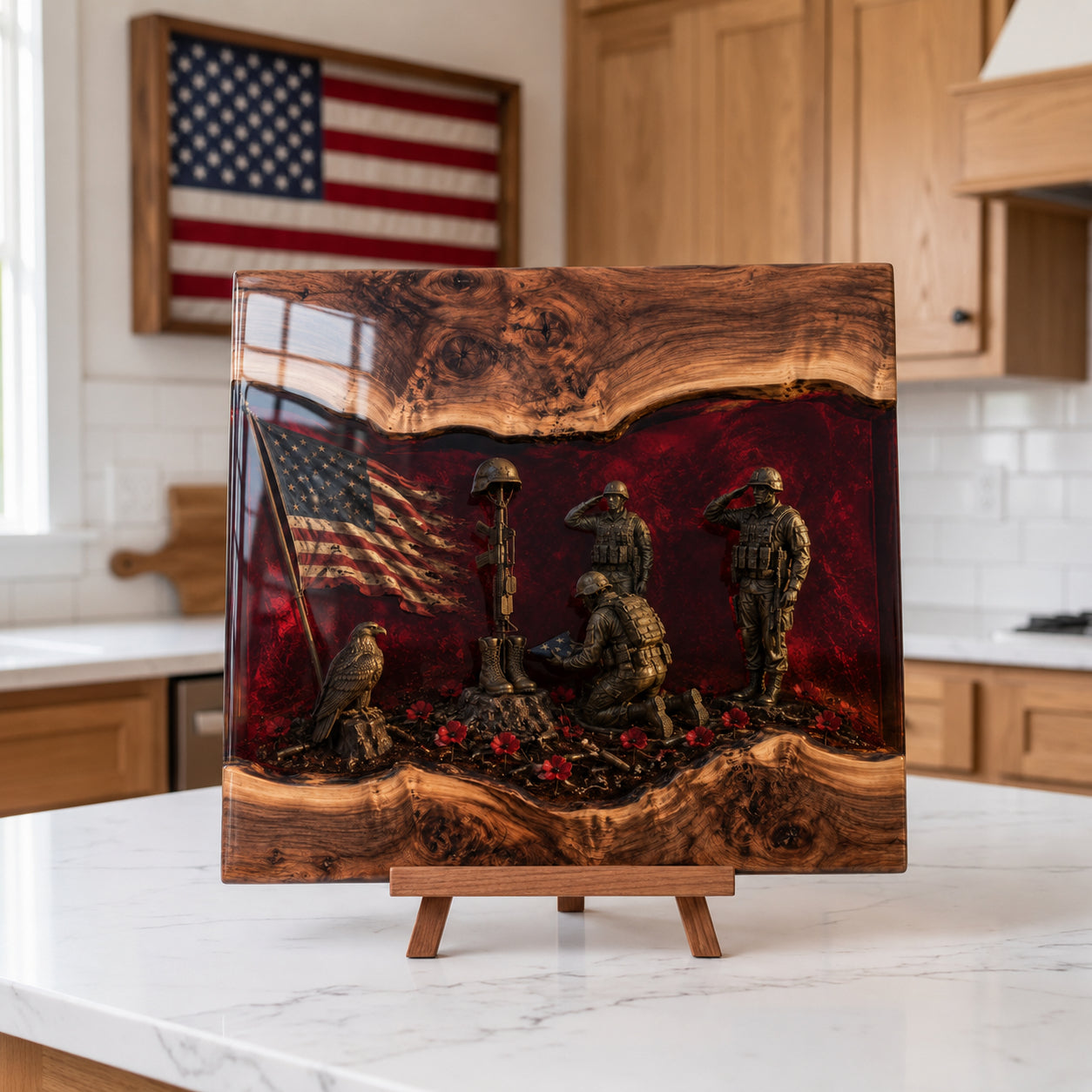 Handmade Veteran Memorial Display Boards