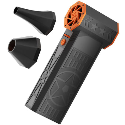Cordless blower and two interchangeable nozzles