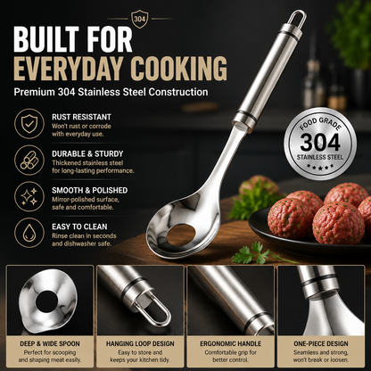 Stainless steel spoon details