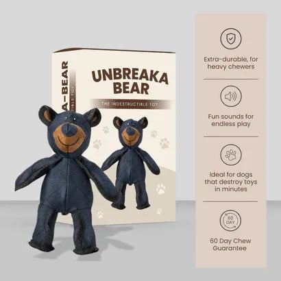 Unbreak-Bear | Indestructable Dog Chew Toy