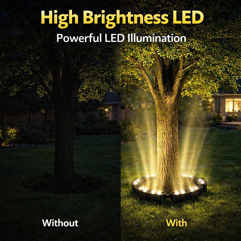 🌳 LED Ring Tree Light | Outdoor Waterproof Landscape Spotlight