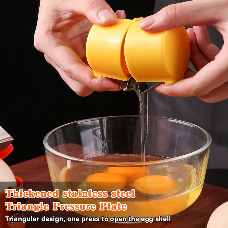 Stainless Steel Egg Opener – Crack, and Separate Easily🍳