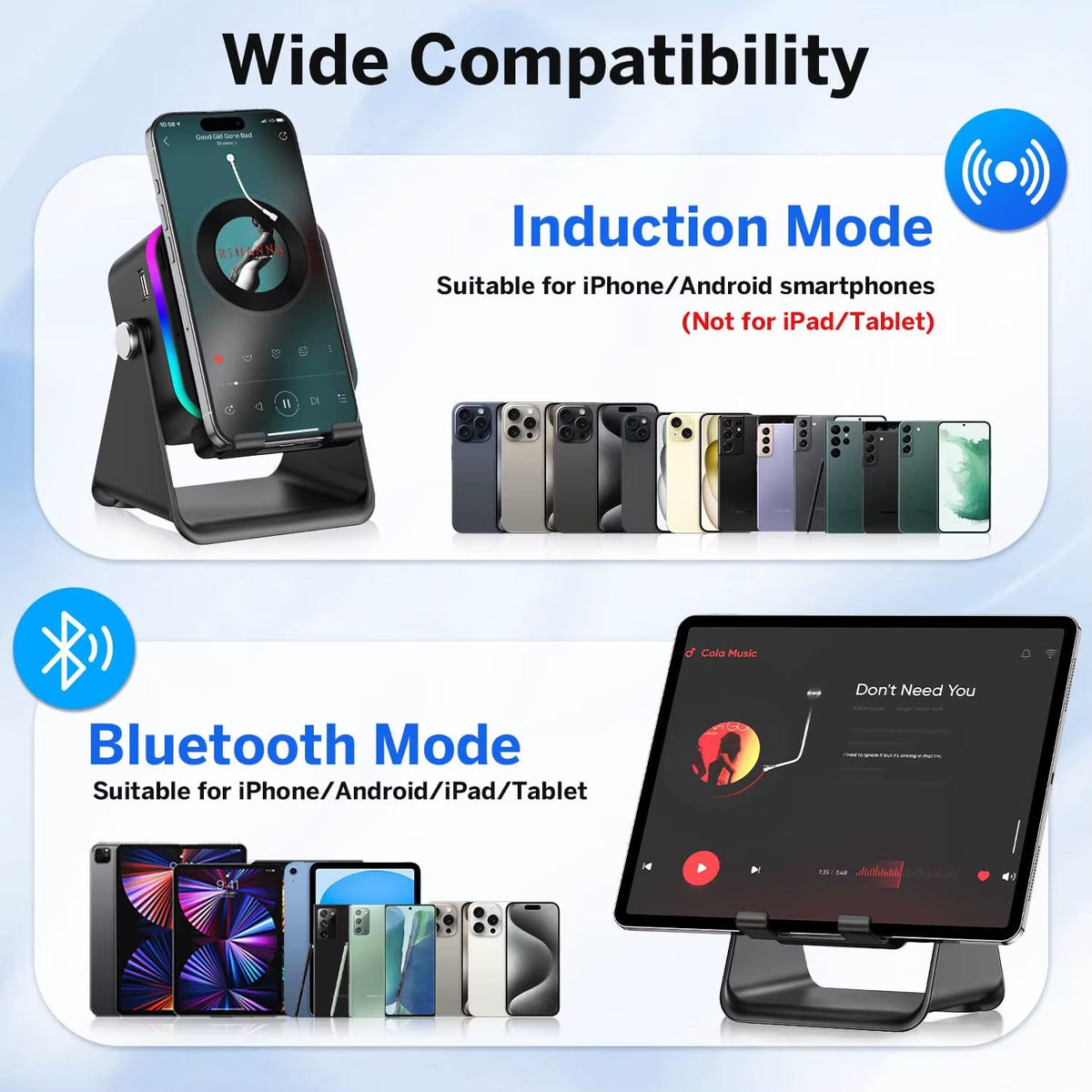 Induction speaker features