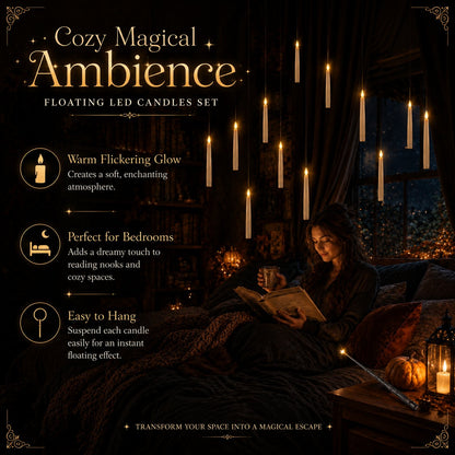 ✨ Floating LED Candles with Wand Remote