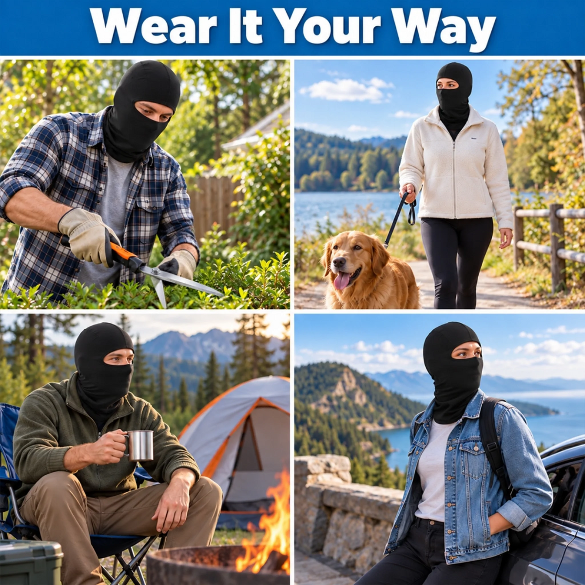 Custom Funny Ski Mask - Personalized Birthday Gifts For Ski Lovers - Powder To The People