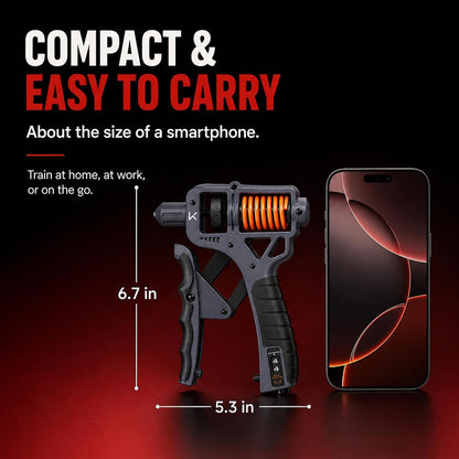 Compact grip trainer dimensions