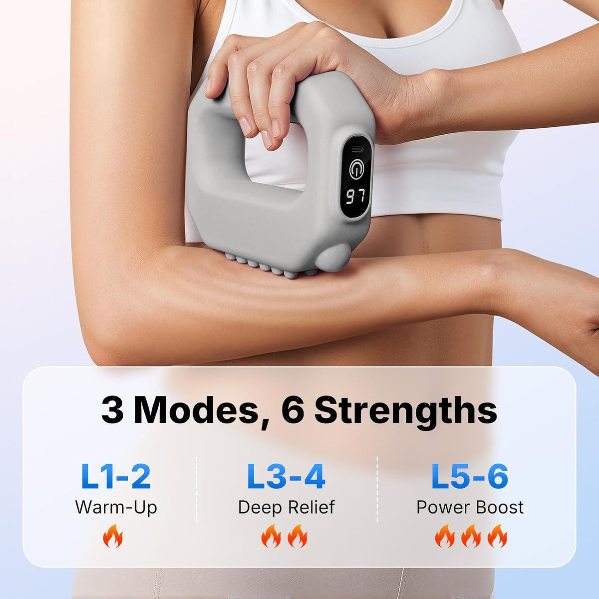 Six vibration levels: L1–2, L3–4 and L5–6