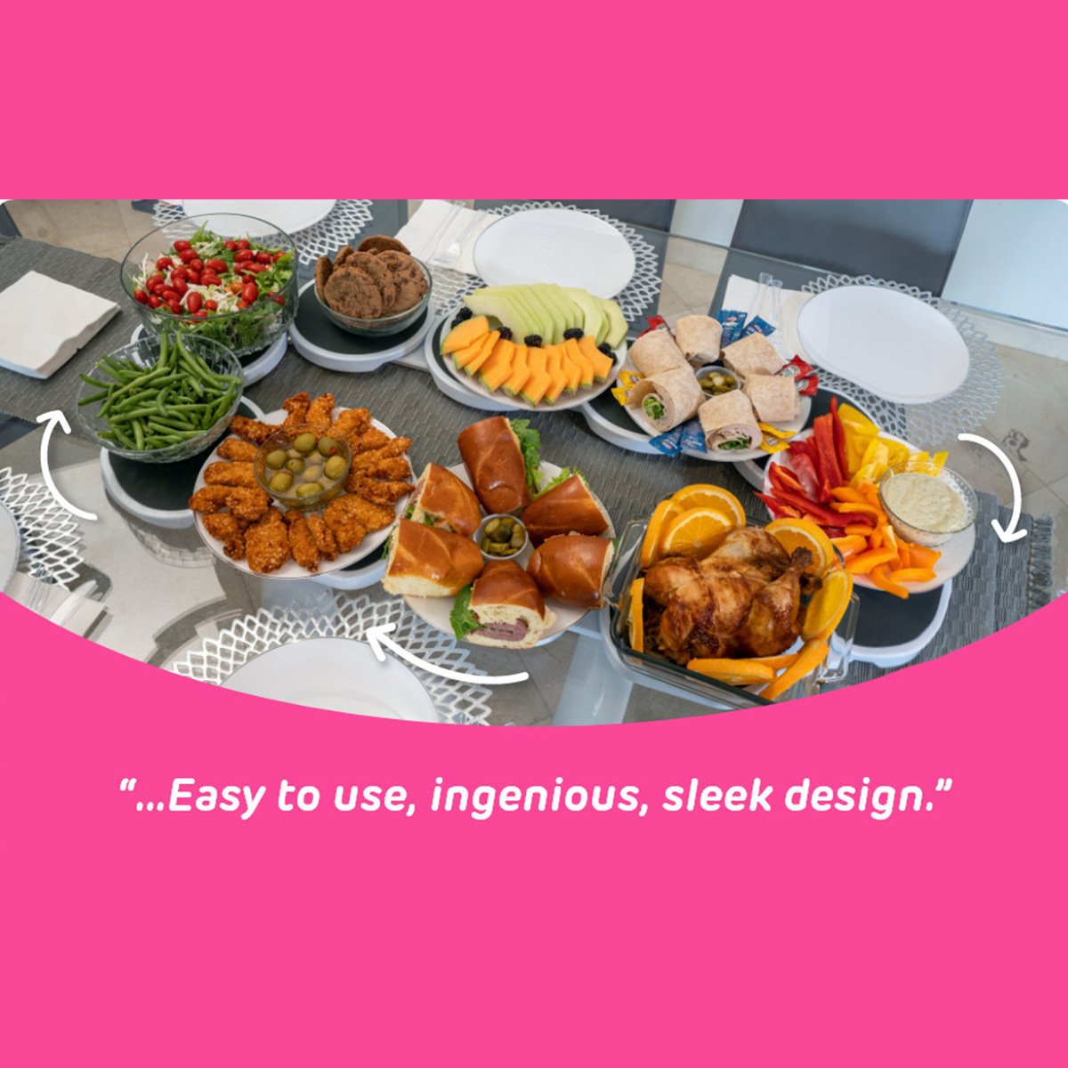 Dining Table Rotating Storage Rack