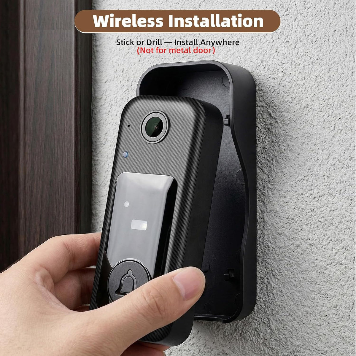 Adhesive installation on a suitable non-metal surface