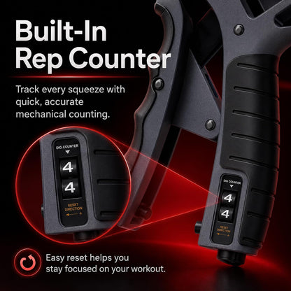 Mechanical rep counter and reset control