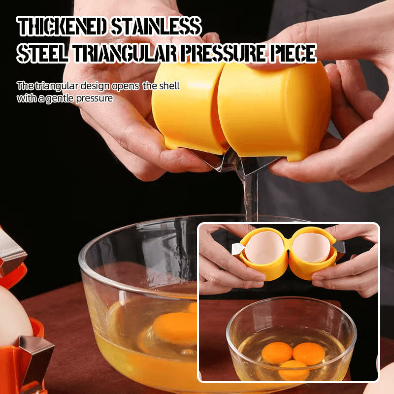 Stainless Steel Egg Opener – Crack, and Separate Easily🍳