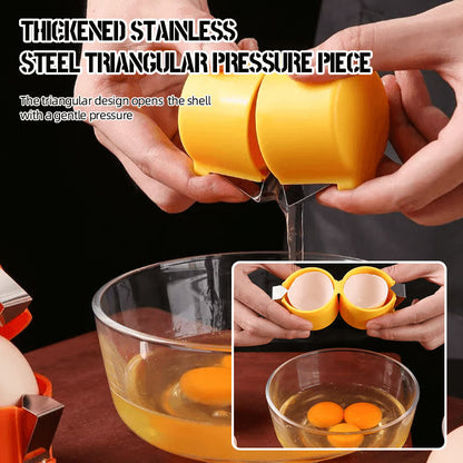 Stainless Steel Egg Opener – Crack, and Separate Easily🍳