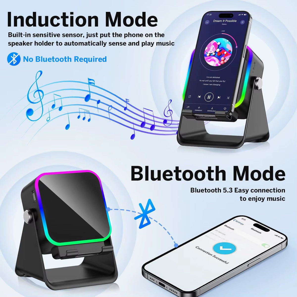 Induction speaker features