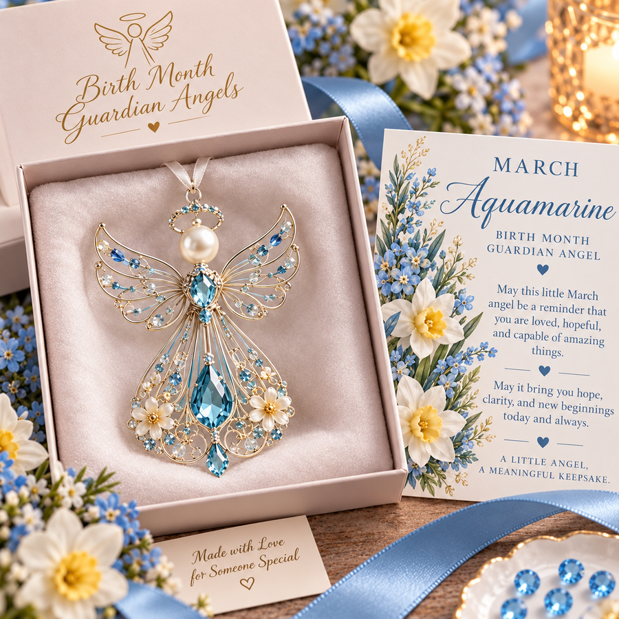 Birth Month Guardian Angel March · Aquamarine