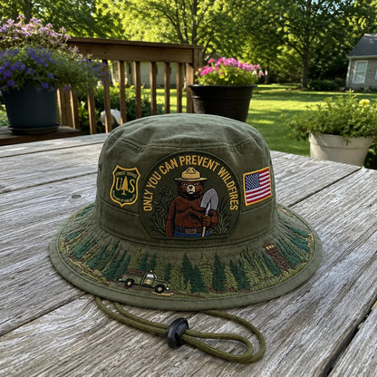 🇺🇸 Last Day Promo - 🐻USFS Only You Can Prevent Wildfires Boonie Hat🌲
