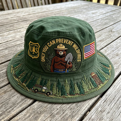 🇺🇸 Last Day Promo - 🐻USFS Only You Can Prevent Wildfires Boonie Hat🌲