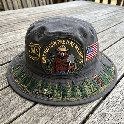 🇺🇸 Last Day Promo - 🐻USFS Only You Can Prevent Wildfires Boonie Hat🌲