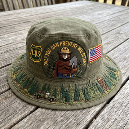 🇺🇸 Last Day Promo - 🐻USFS Only You Can Prevent Wildfires Boonie Hat🌲