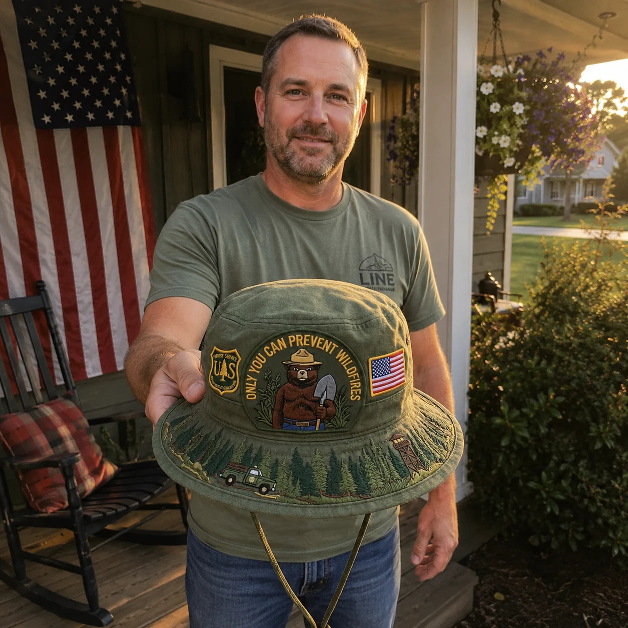 🇺🇸 Last Day Promo - 🐻USFS Only You Can Prevent Wildfires Boonie Hat🌲