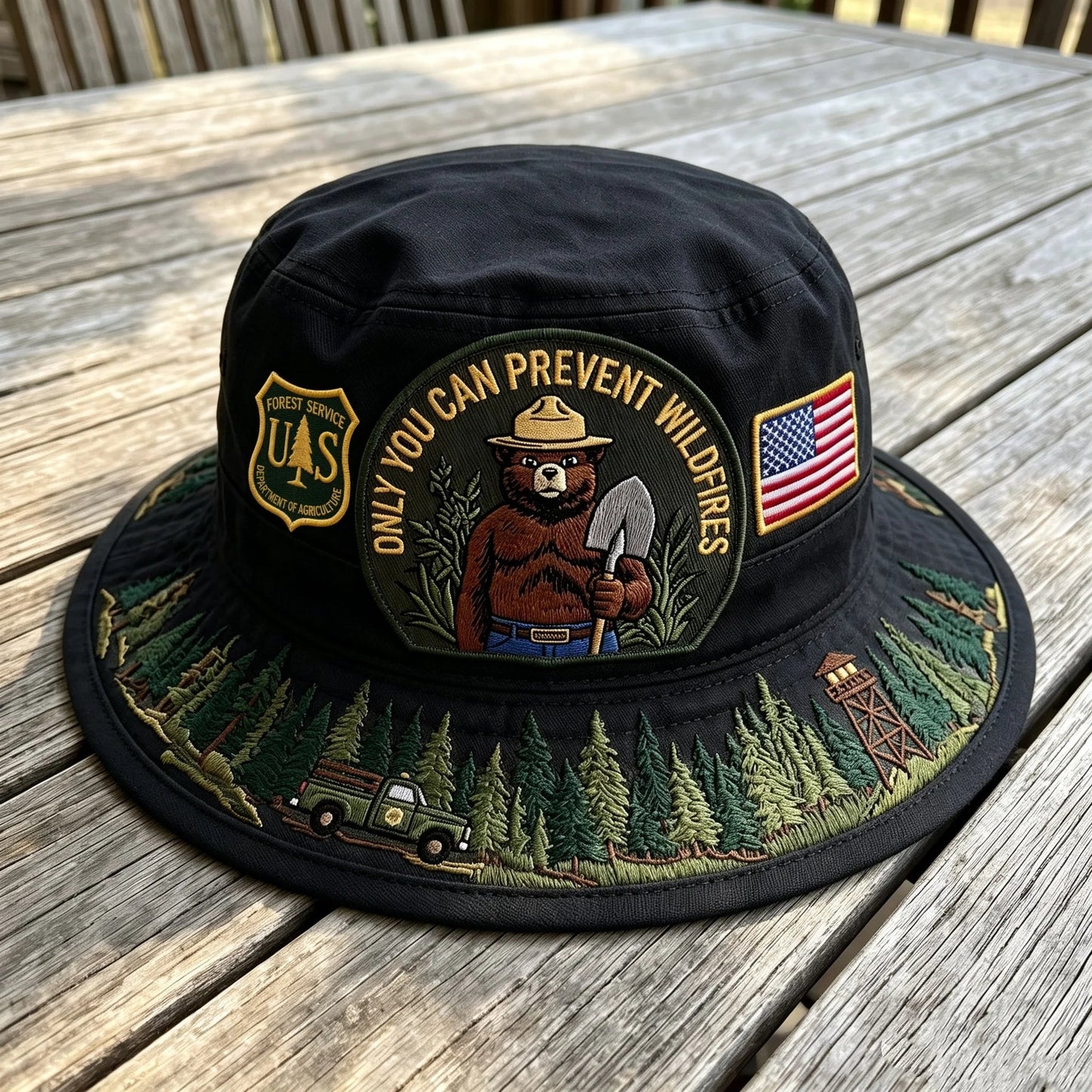 🇺🇸 Last Day Promo - 🐻USFS Only You Can Prevent Wildfires Boonie Hat🌲