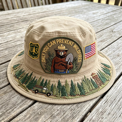 🇺🇸 Last Day Promo - 🐻USFS Only You Can Prevent Wildfires Boonie Hat🌲