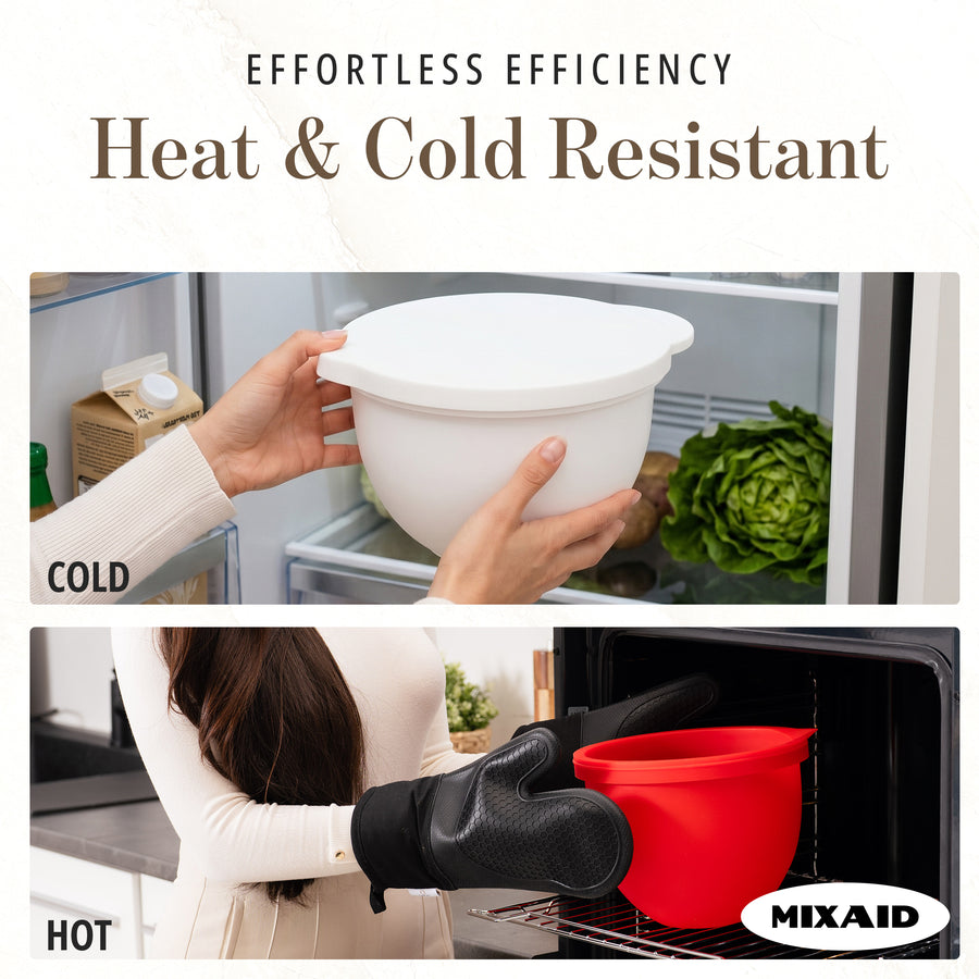 Silicone liners for chilling and warming ingredients
