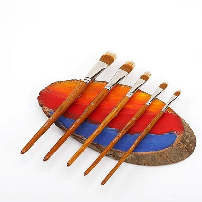 Dual-Layer Synthetic Flat Grainer Brush Set(5 PCS)
