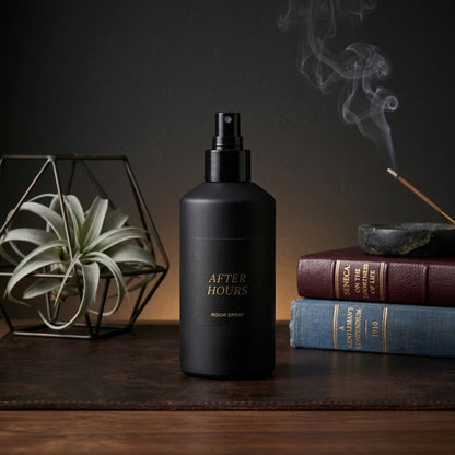 Room spray on a tabletop