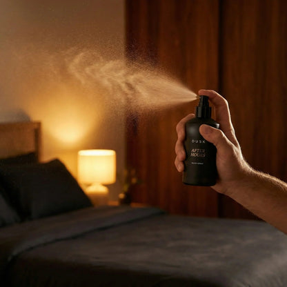 Room spray for a warm bedroom atmosphere