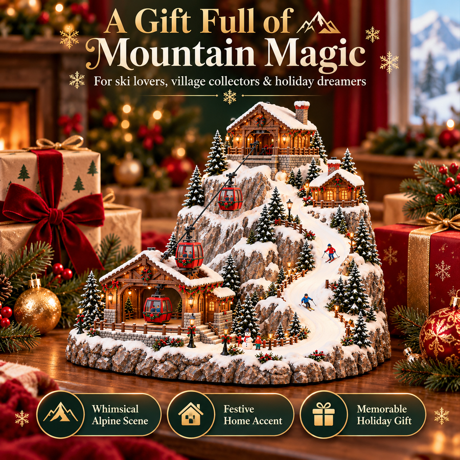 Christmas ski village gift display