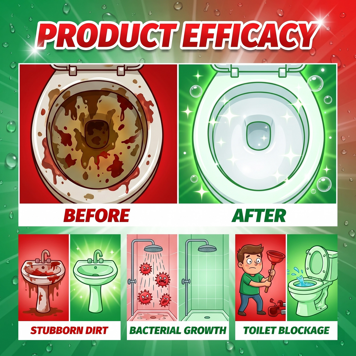 Bathroom cleaner feature illustration 6