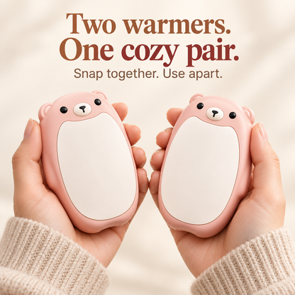 Two magnetic bear warmers, one for each hand