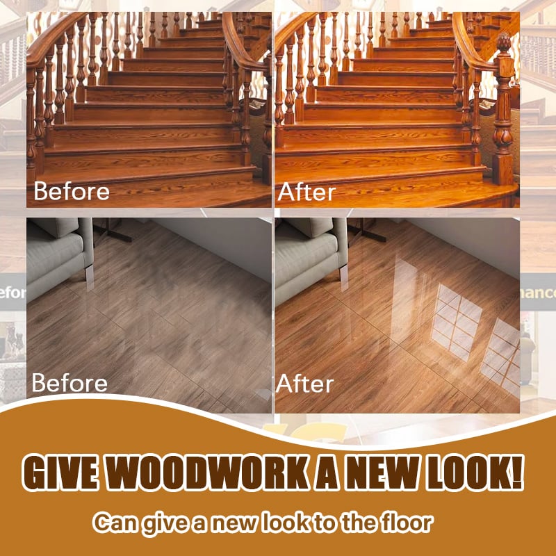 Source before and after examples on stairs and wooden flooring