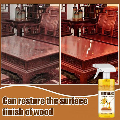 Source demonstration of wooden furniture surface care