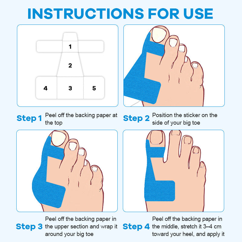 Bunion tape application guide