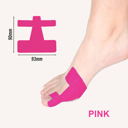 Pink bunion kinesiology tape