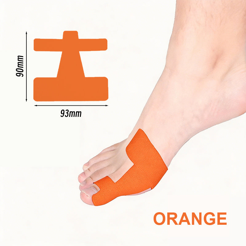 Orange bunion kinesiology tape