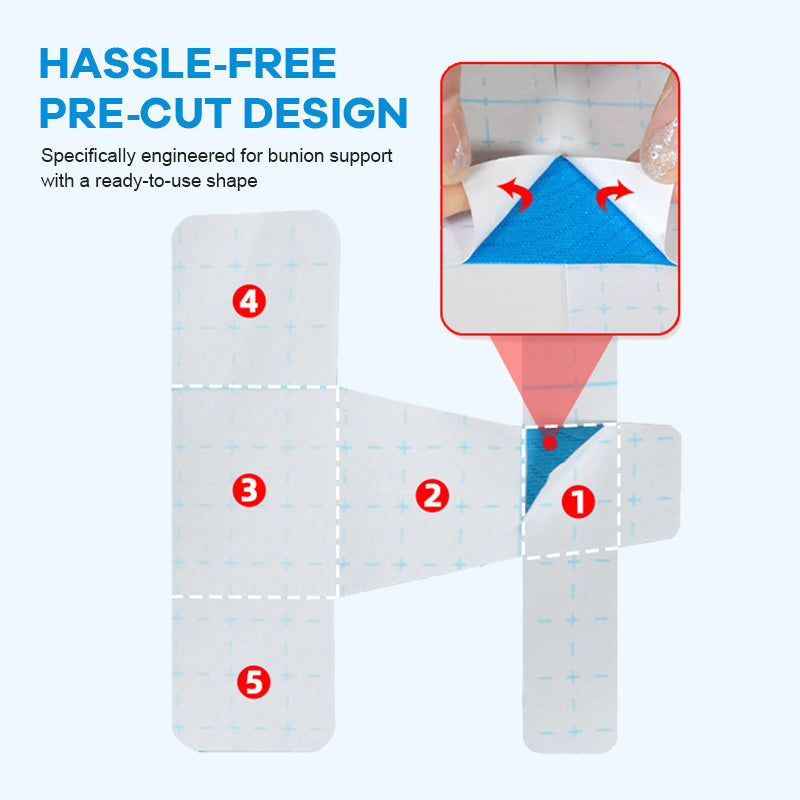 Ready-to-use pre-cut tape shape