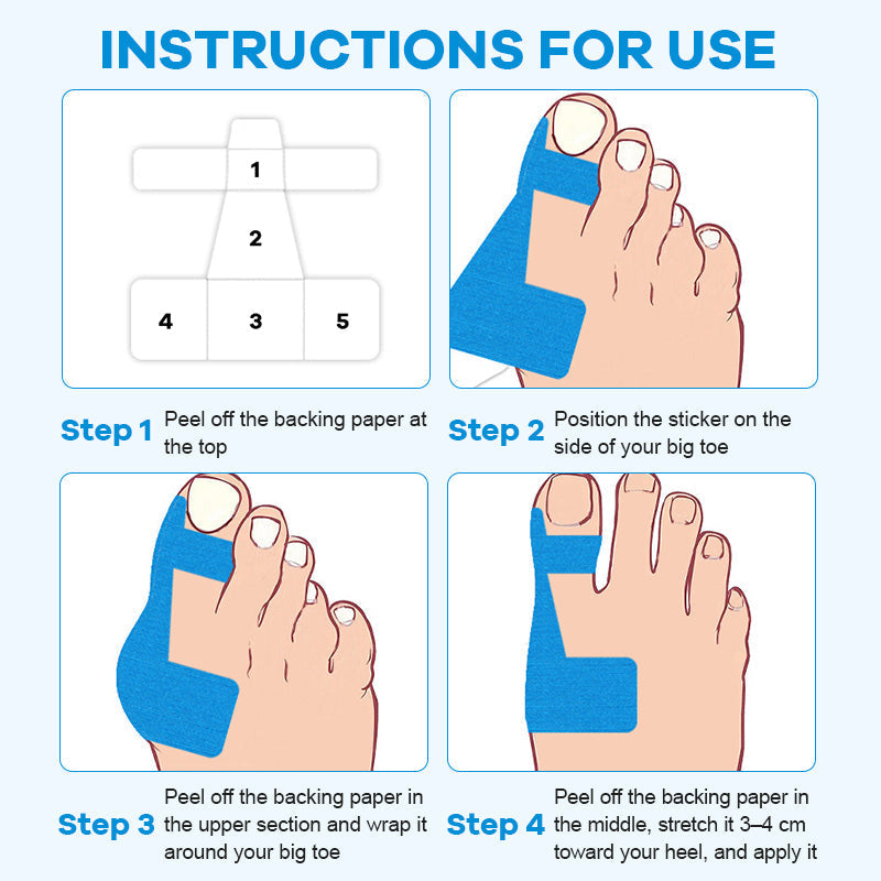 Bunion tape application guide