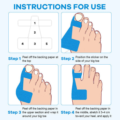 Bunion tape application guide