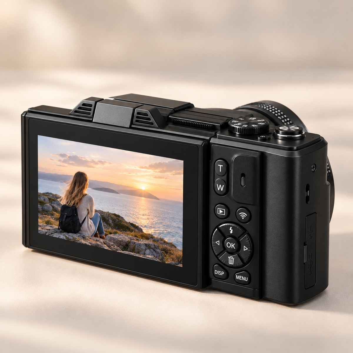 Luma 4K camera rear screen and physical controls
