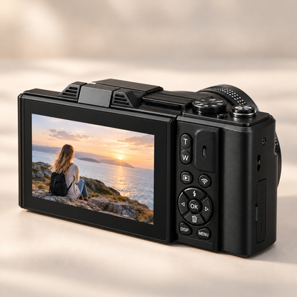 Luma 4K camera rear screen and physical controls