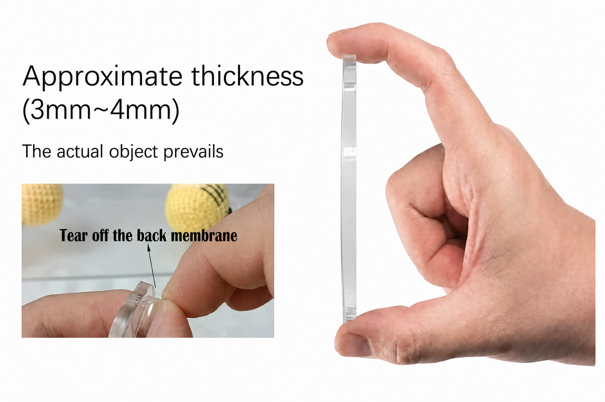 Flat acrylic thickness detail