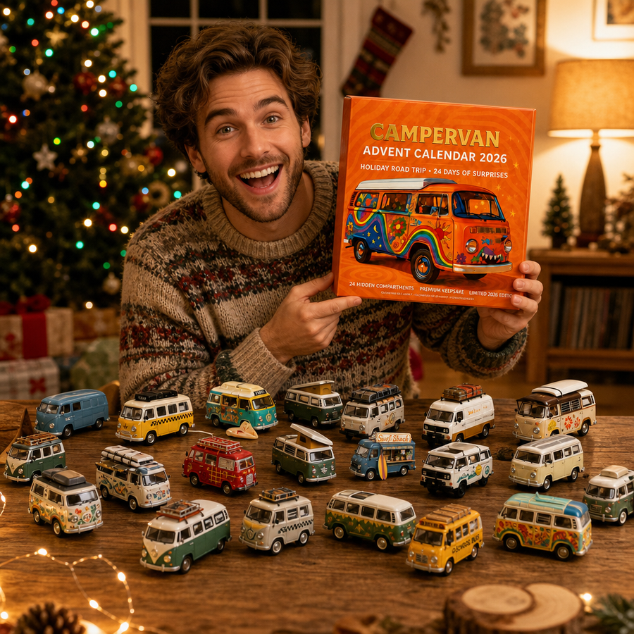 Campervan calendar gift and miniature vintage camper designs