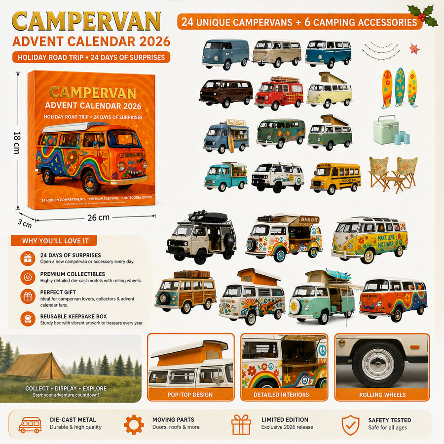 Campervan advent calendar contents and box specifications