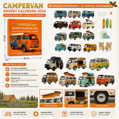 Campervan advent calendar contents and box specifications