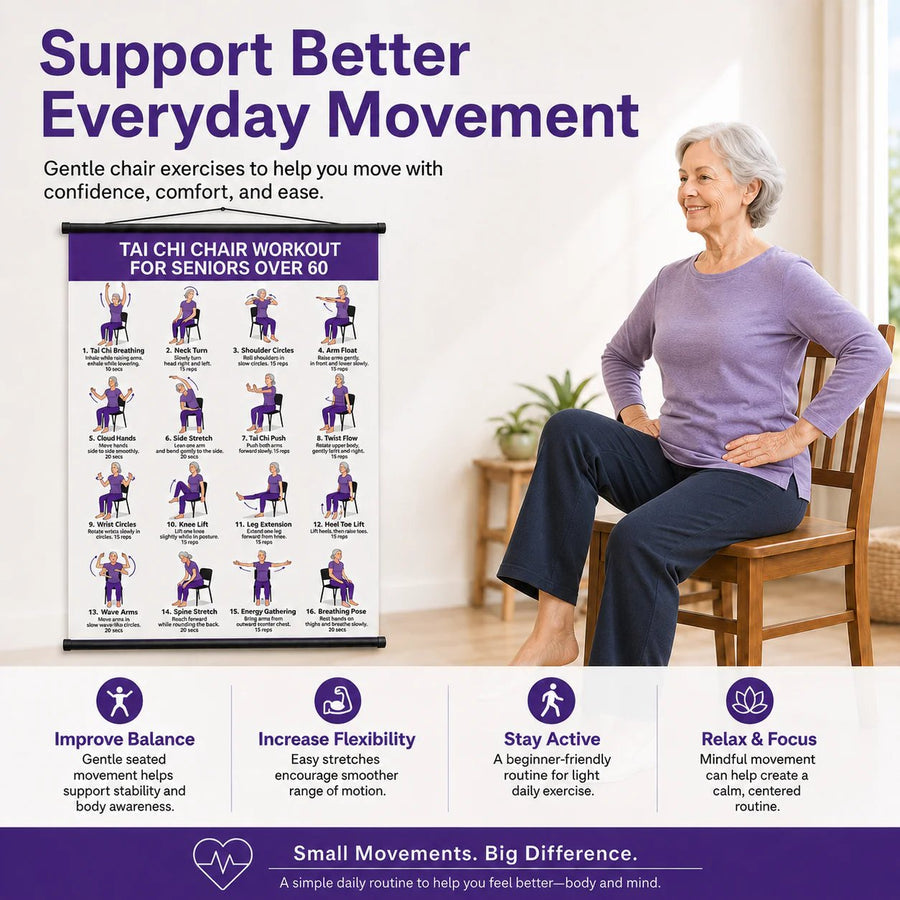 Seated exercise chart and everyday movement features