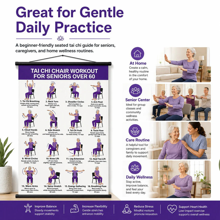 Tai Chi chart for home and supported seated practice
