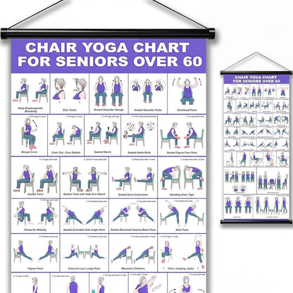 Chair Yoga exercise wall chart
